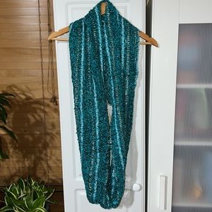 NWT INDIGO SOUL Peacock Eyelash Scarf 🧣🎉FINAL MARKDOWN 🎉